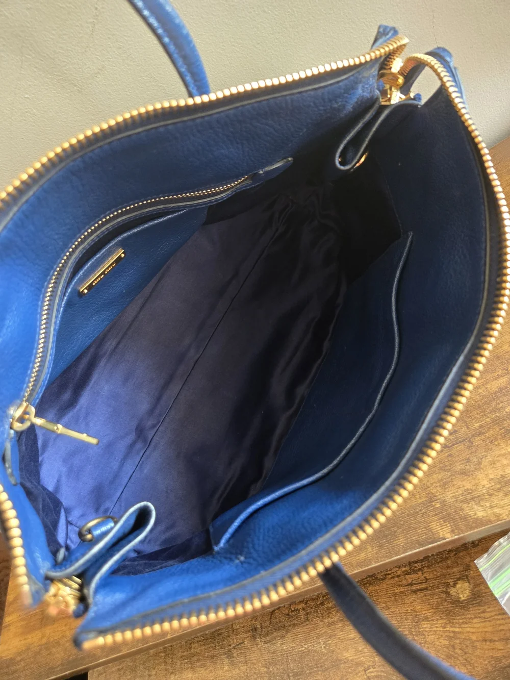 Miu Miu Navy Leather Top-Handle Satchel